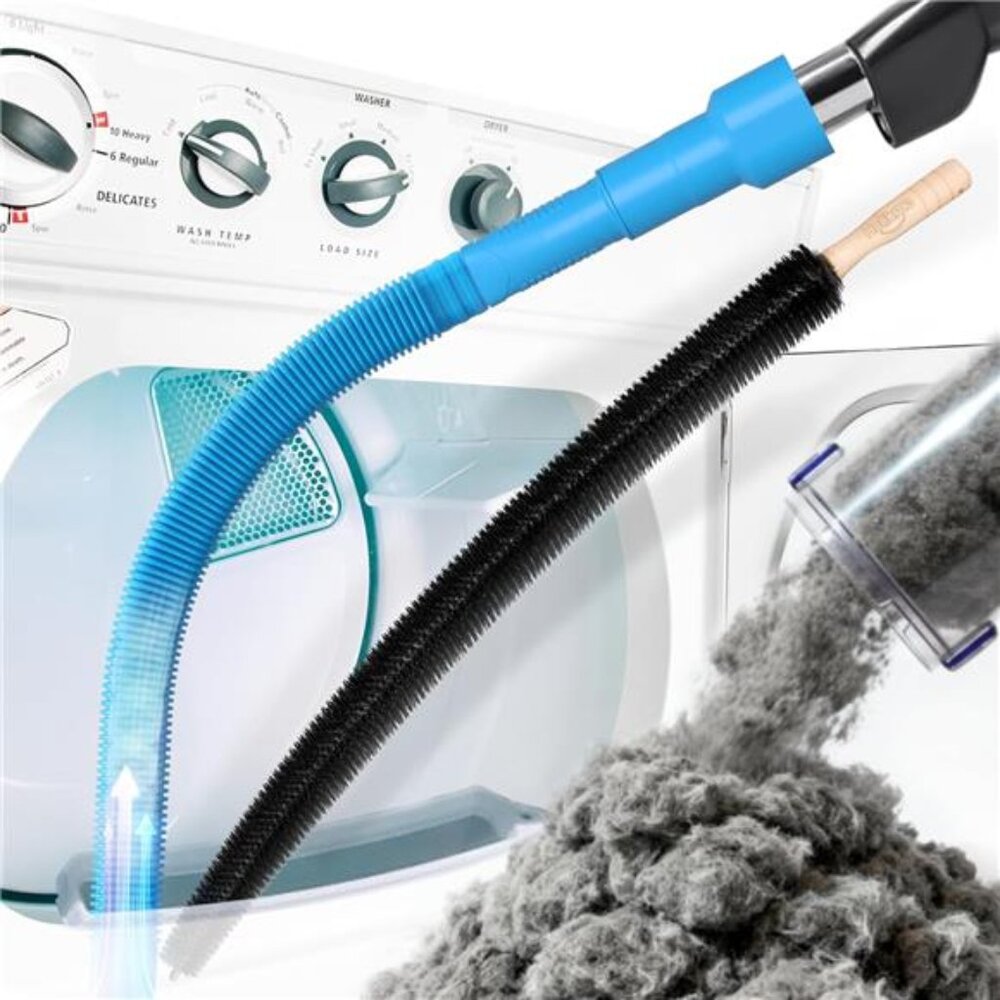 2 Pieces Dryer Vent Cleaner Kit Dryer Lint Vacuum Attachment and Lint Brush